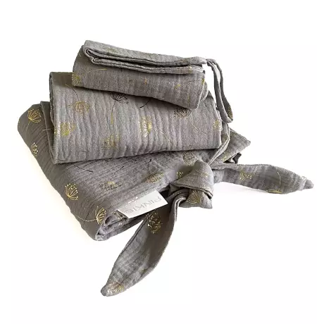 set Muslin Flower Grey