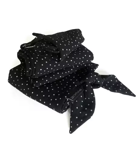 set Muslin Black Dots